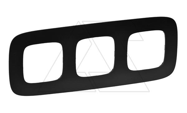 Valena Allure - Рамка 3 поста верт/гориз, матовый черный