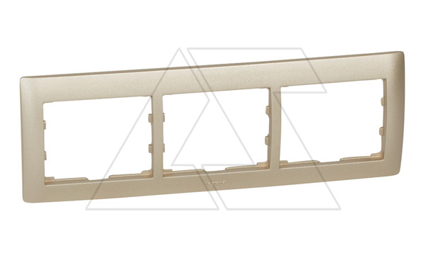 Galea Life - Рамка на 3 поста горизонтальная,Titanium