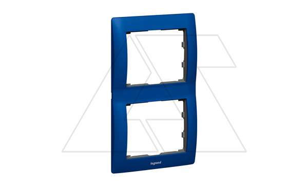 Galea Life - Рамка Metallic на 2 поста вертикальная, Magic Blue