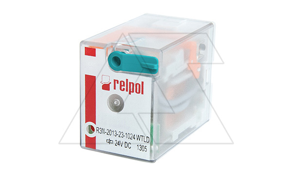 Реле R3N-2013-23-1110-WTLD, 3CO, 10A(250VAC), 110VDC, мех. инд., тест-кнопка, LED, выпрям. диод