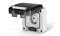 Розетка встраиваемая SCHUKO 2P+E 16A 200-250V M95(95x95mm) IP66 серия PROTECTA