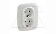 Valena Allure - Розетка 2х2P+E нем. стд., со шторками, безвинтовые зажимы, белый (инд. упаковка) от интернет-магазина amperkin.by