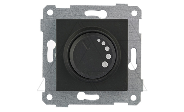 Rita - Светорегулятор (RL) с подсветкой, поворотный, 1000 Вт, черный мат