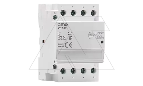 Контактор модульный GYHC-4P, 63A, 3NO+1NC, 230VAC, 3M
