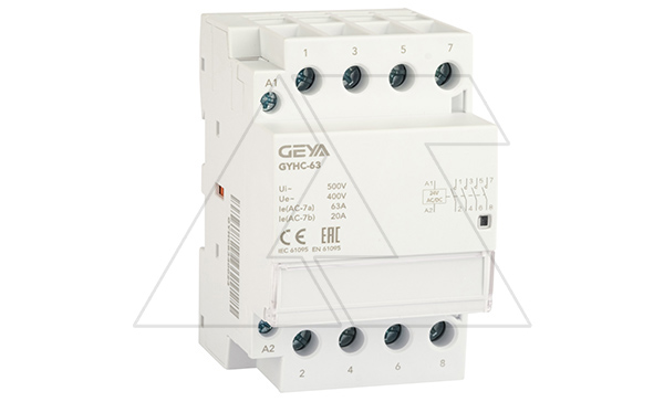 Контактор модульный GYHC-4P, 63A, 4NO, 24VDC, 3M