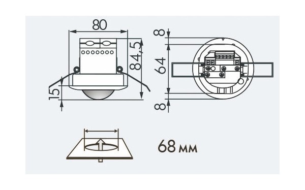 Датчик присутствия B.E.G. PD2-M-2C-FC