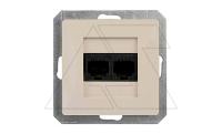 OPAL - Розетка 2xRJ-45 UTP кат.6, бежевый