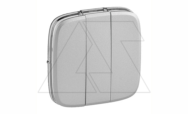 Valena Allure - Лицевая панель для выключателя трехклавишного, алюминий