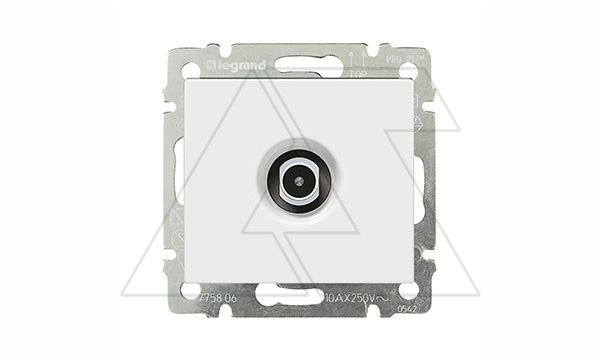 Valena - Розетка TV простая 2400MHz, белая (инд. упаковка)