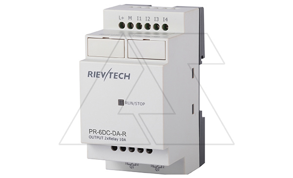 Программируемый логический контроллер PR-6DC-DA-R, 12_24VDC, 4DI(4AI), 2RO, RTC, RS232, нерасширяемый Программируемый логический контроллер PR-6DC-DA-R, 12_24VDC, 4DI(4AI), 2RO, RTC, RS232, нерасширяемый