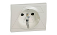 Galea Life - Обрамление для розетки 2Р+Е нем.стд. со шторками, Pearl от интернет-магазина amperkin.by