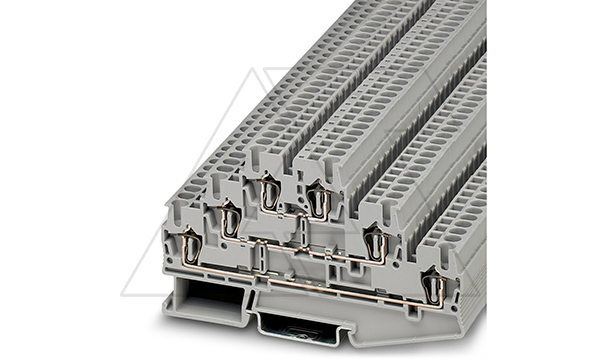 Клемма многоярусная ST 2,5-3L /5,2mm, пружинная, 6 присоед., 2,5(max 4)mm2, 20A, 500V, серая