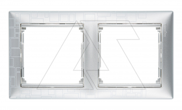 Valena - Рамка 2 поста верт/гориз, алюминий модерн