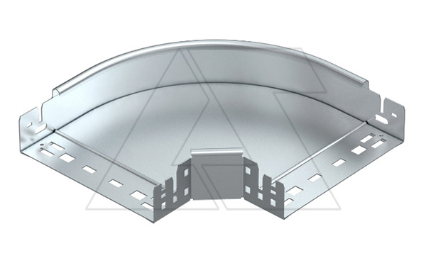 Секция RBM 90 620 FS угловая 90°, горизонтальная, для лотка 60Х200 (ВХШ), конв. оцинк.