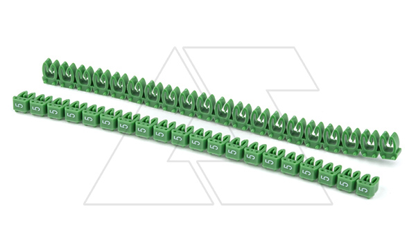 Маркировка кабельная KE1 d=0,75...1,5mm - «5» (зеленый) упак.500 шт