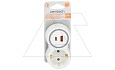 Блок мультирозеточный 16A 2P+E,  защитные шторки, с модулем быстрой зарядки USB Type A max 18W, Type C max 20W, цвет бело-серый от интернет-магазина amperkin.by