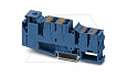 Клемма потенциальная PTU 35/4X6/6X2,5 BU /16,3mm, гибридная, 1 присоед. x35mm2, 4 присоед. x6mm2, 4 присоед. x2,5mm2, 105A, 1000V, синяя от интернет-магазина amperkin.by