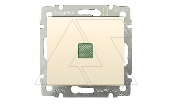 Valena - Переключатель на 2 направления с подсветкой 16А, сл. кость