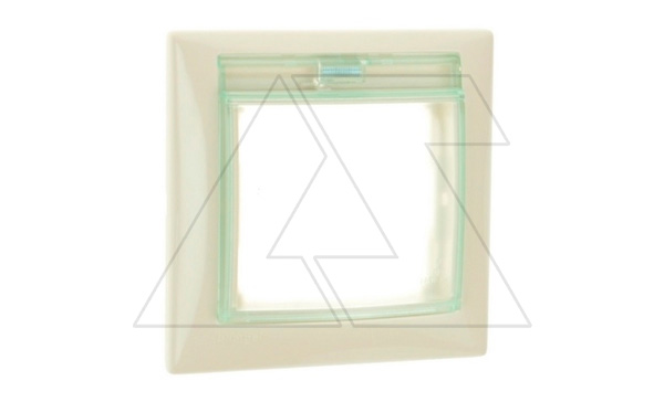 Valena - Рамка 1 пост, с крышкой, сл.кость IP 44