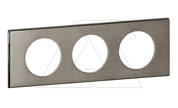 Celiane - Рамка 3 поста фактурная сталь