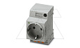 Розетка EO-CF/PT/LED с индикатором, push-in зажимы, монтаж DIN-рейка / прямой, 16A, 250VAC, серая от интернет-магазина amperkin.by