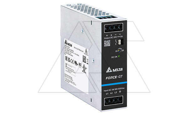 Блок питания импульсный Force-GT, 120W, 5А, 3(2)х320(340)_575VAC (450_800VDC) / 24VDC, DIN35, реле DC OK, винт.клеммы, ал.корпус Блок питания импульсный Force-GT, 120W, 5А, 3(2)х320(340)_575VAC (450_800VDC) / 24VDC, DIN35, реле DC OK, винт.клеммы, ал.корпус