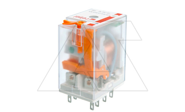 Реле R2N-2012-23-5012-WT, 2CO, 12A(250VAC), 12VAC, мех. инд., тест-кнопка