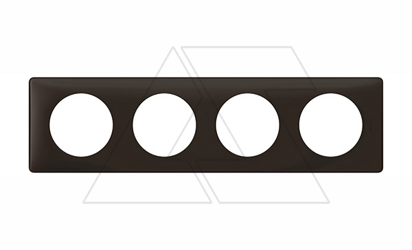 Celiane - Рамка 4 поста черная перкаль