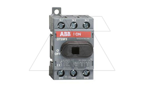 Выкл. нагрузки OT25F3, 25A 3P 2M рукоятка спереди