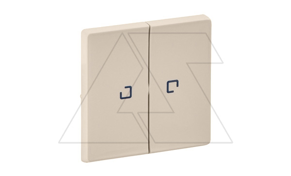 Valena Life - Лицевая панель для выключателя двухклавишного с подсветкой, слоновая кость