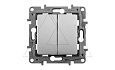 Etika - Выключатель двухклавишный (алюминий) от интернет-магазина amperkin.by