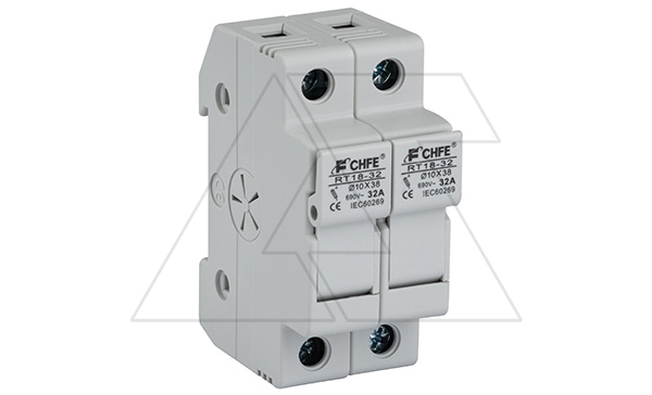 Держатель вставок плавких цилиндр., 2P, 32A, 690VAC, 10x38mm, 2M