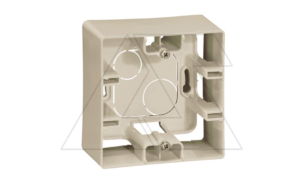 Etika - Коробка для наклад. монтажа 1пост (сл.кость)