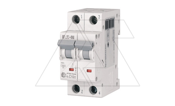 Авт. выключатель HL-C10/2, 2P, 10A, хар-ка C, 4.5kA, 2M