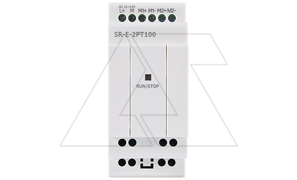Модуль расширения SR-E-PT100, 12_24VDC, 2xPt100, -50°C_+200°C, 0.3°(10bits), для ПЛК серий SR и PR