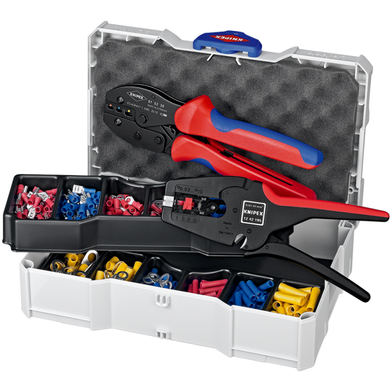 Набор кабельных наконечников с инструментом для опрессовки TANOS® (KNIPEX)