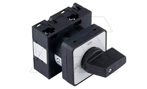 Переключатель UKT0-1-102/E, 2P, 20A, тип 0-1, 2NO на 1, на дверь, фронт IP65