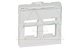 Mosaic - Лицевая панель для 2-х коннекторов Keystone, 2М, белый от интернет-магазина amperkin.by