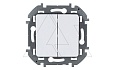 Inspiria - Выключатель двухклавишный (белый) от интернет-магазина amperkin.by