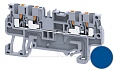 Клемма проходная CP1.5/4BU /3,5x66,9mm, push-in, 4 присоед., 1,5(max 2,5)mm2, 15A, 600V, синяя от интернет-магазина amperkin.by