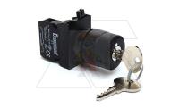Переключатель с ключом CP, 0-I, фиксация, ключ выним. в 0, 1NO, 4A 230V AC15, 22mm, IP65