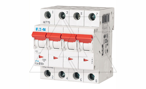 Авт. выключатель PLSM-C10/4, 4P, 10A, хар-ка C, 10kA, 4M