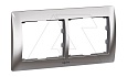 Galea Life - Рамка Metallic на 2 поста горизонтальная, Chrome от интернет-магазина amperkin.by