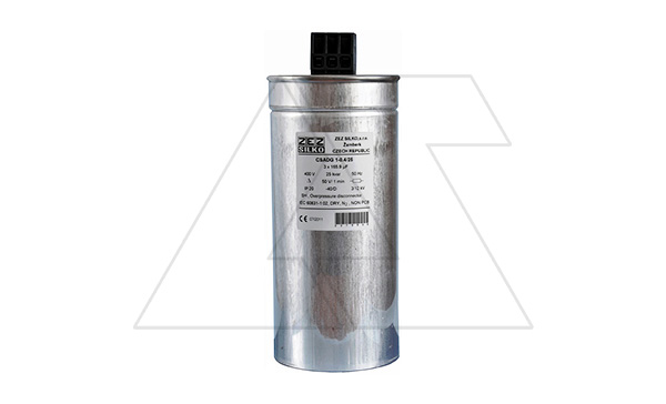 Конденсатор CSADG 4-0,4/30N, трехфазный, 30kVAr, 400VAC, MKP заполненный газом, клеммник S=25mm², с разрядными резисторами, нормальный режим, IP20