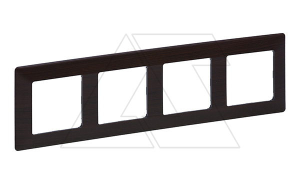 Valena Life - Рамка 4 поста верт/гориз, темное дерево