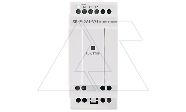 Модуль расширения SR-E-2AI-I, 12_24VDC, 2AI(0/4_20mA, res:0.02mA), для ПЛК серий SR и PR