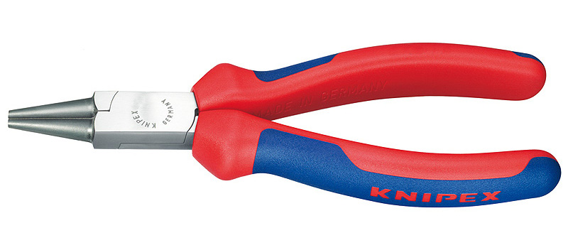 Круглогубцы, губки D2.5x28 мм, L-140 мм, чёрные, 2-комп. рукоятки (KNIPEX)