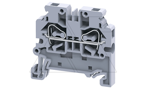 Клемма проходная CXS4 /6x45,9mm, пружинная, бок. ввод, 2 присоед., 4(max 6)mm2, 32A, 1000V, серая
