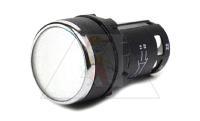 Кнопка MB, белая, без фиксации, плоская, 1NO, 3A 230V AC15, 22mm, IP50