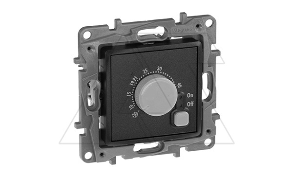 Etika - Термостат для теплых полов с внешним датчиком (антрацит)